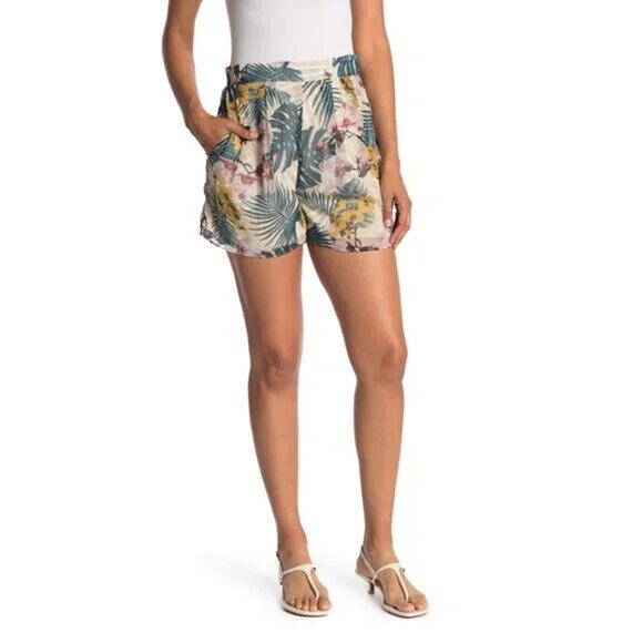 Walter Baker Mara Tropical Palm Vacation Surplice Bodysuit Shorts Set, M, 8, 10 - Picture 3 of 12